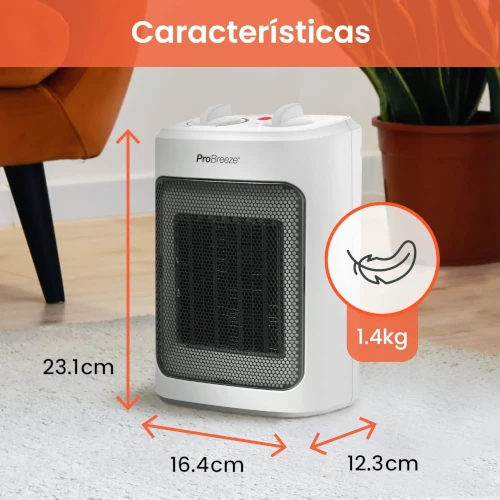 Calefactor Cerámico de 2000 W Pro Breeze
