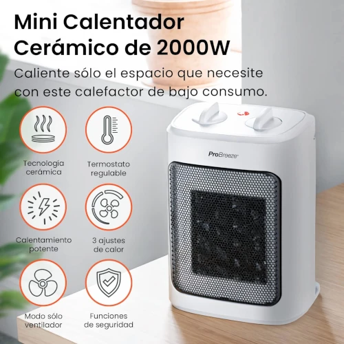 Calefactor Cerámico de 2000 W Pro