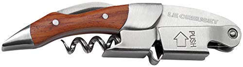 Le Creuset Sacacorchos sommelier 2 tiempos, Extrae el tapón de la botella de vino, WT110, Madera, 59814012205274