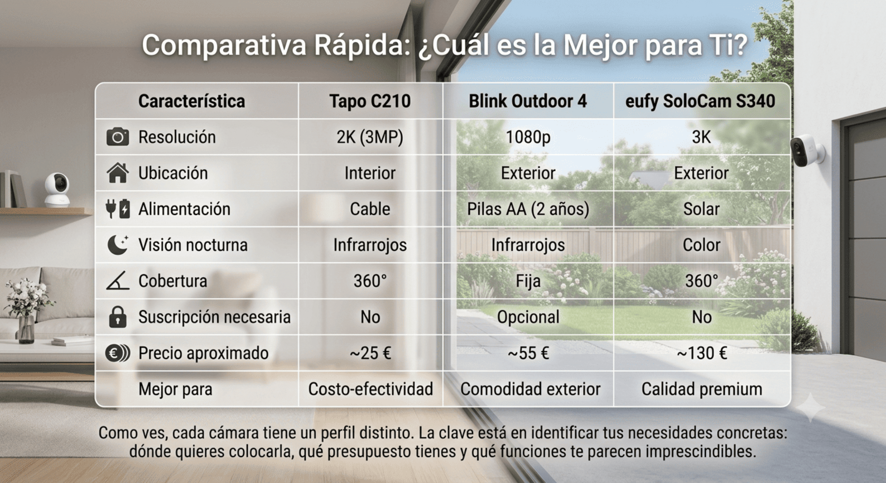 Las 3 Mejores Cámaras de Seguridad para el Hogar