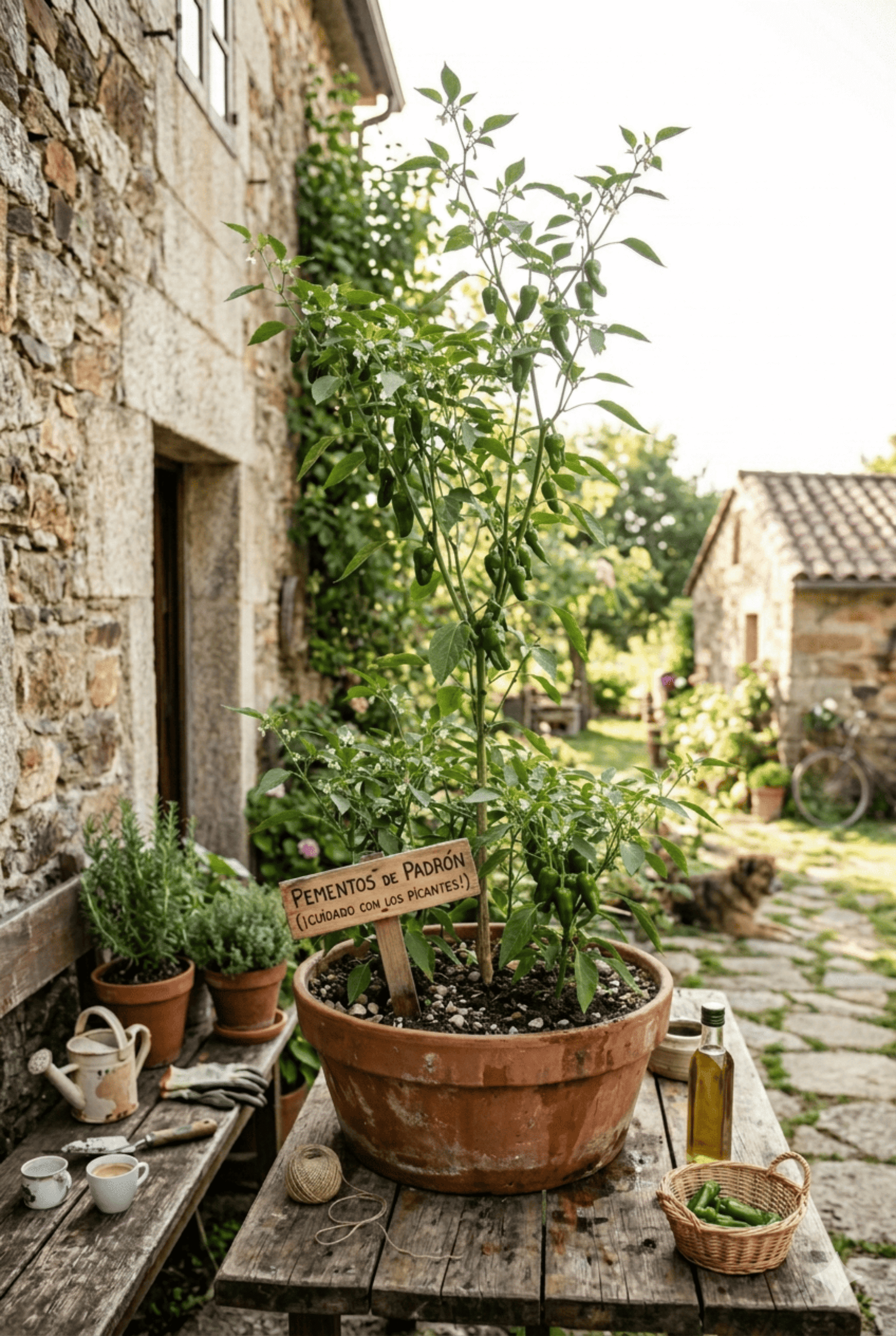 Maceta pimientos de padrón