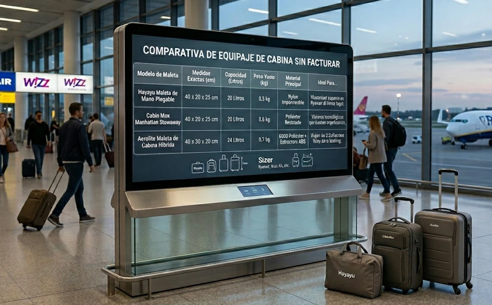 Tabla maletas cabina