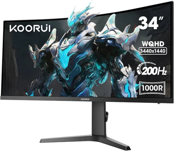 KOORUI Monitor UltraWide Curvo 34' UWQHD 3440x1440