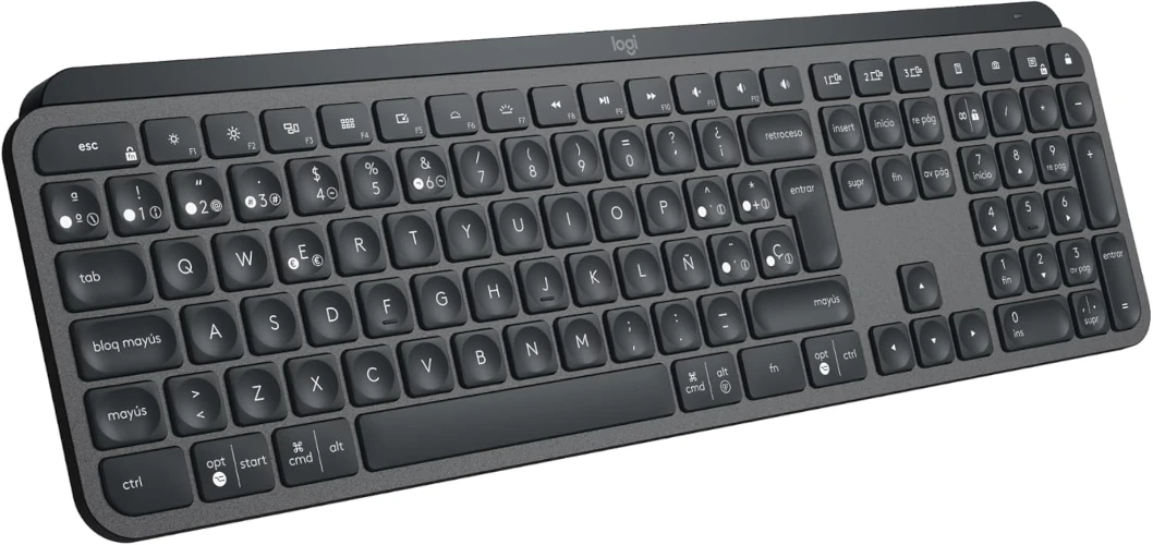 Logitech MX Keys S Teclado inalámbrico, Perfil Bajo,Escritura Fluida Precisa Silenciosa