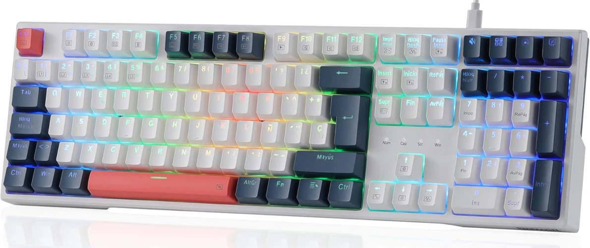 Redragon K668 RGB Teclado Gaming Mecánico Cableado 105+4 Teclas