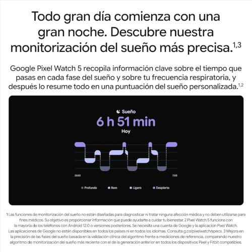 Google Pixel Watch 5 monitoriza sueño