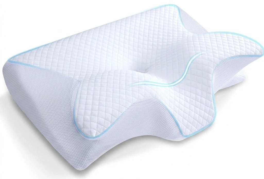 HOMCA Almohada Cervical 2 en 1 Espuma de Memoria