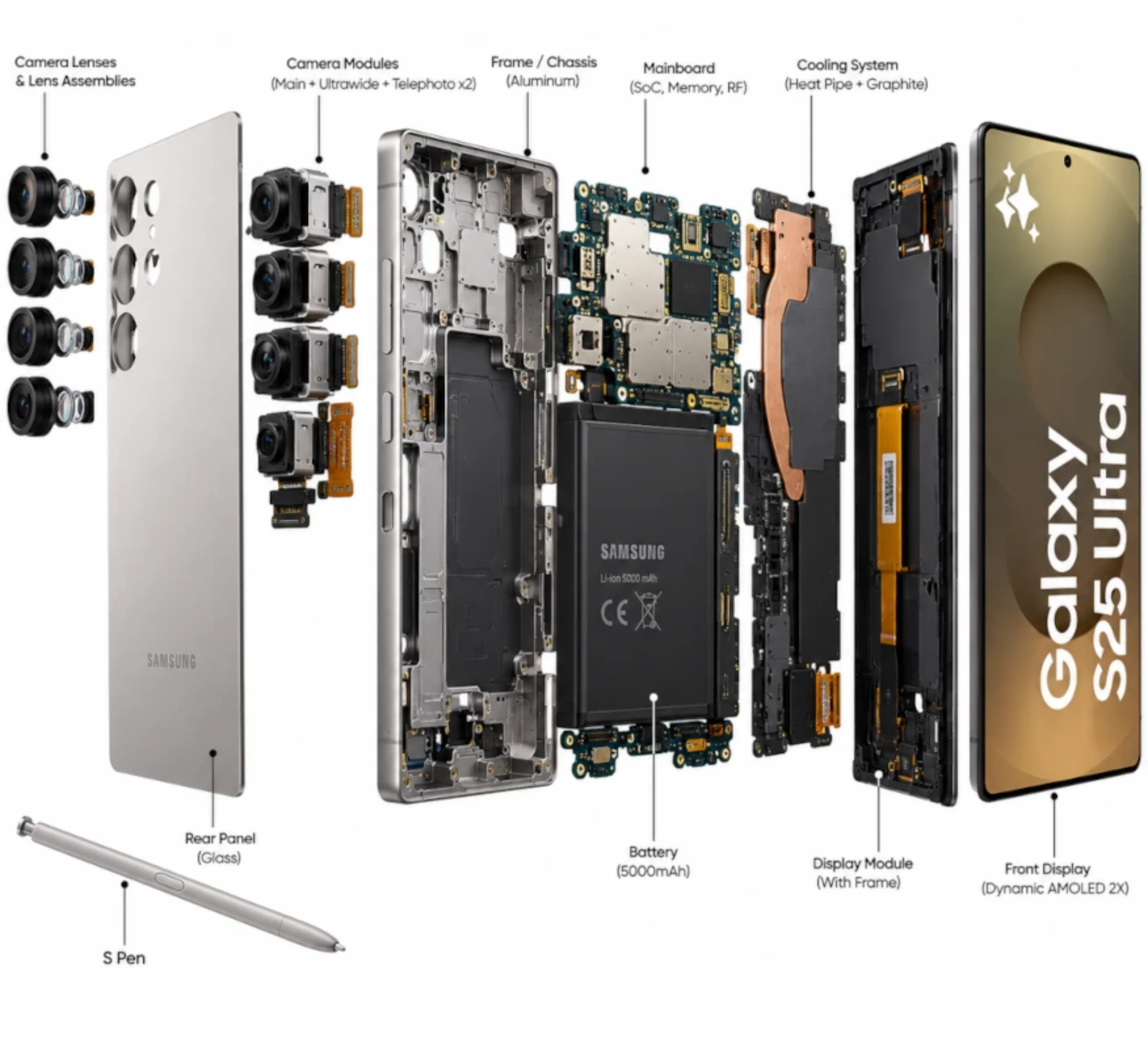 Samsung Galaxy S25 ULTRA despiece